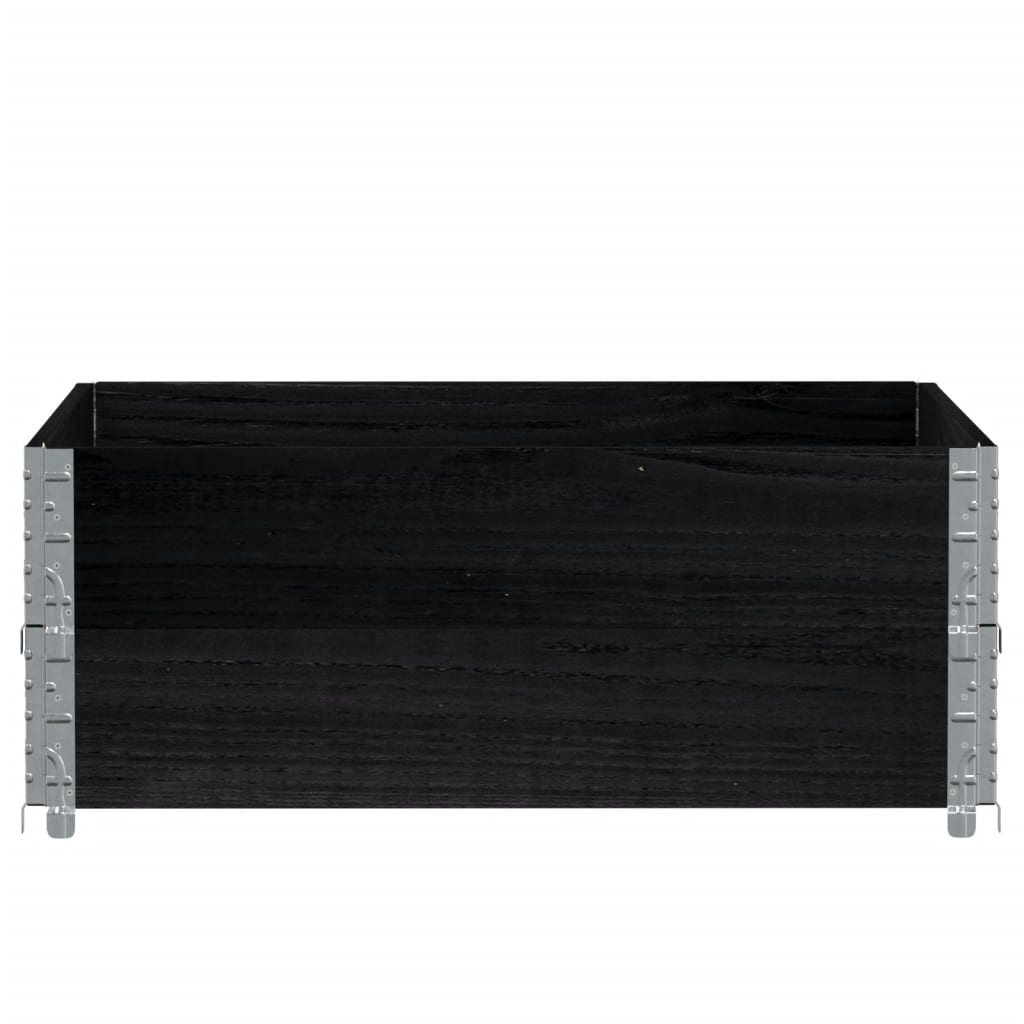 Vidaxx Pflanzgefäß 100x100 cm massives Kiefernholz schwarz