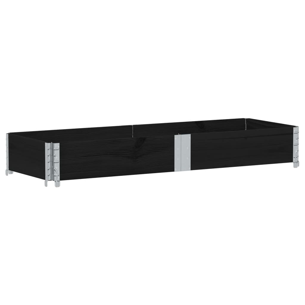 Vidaxx Pflanzgefäß 150x50 cm massives Kiefernholz schwarz