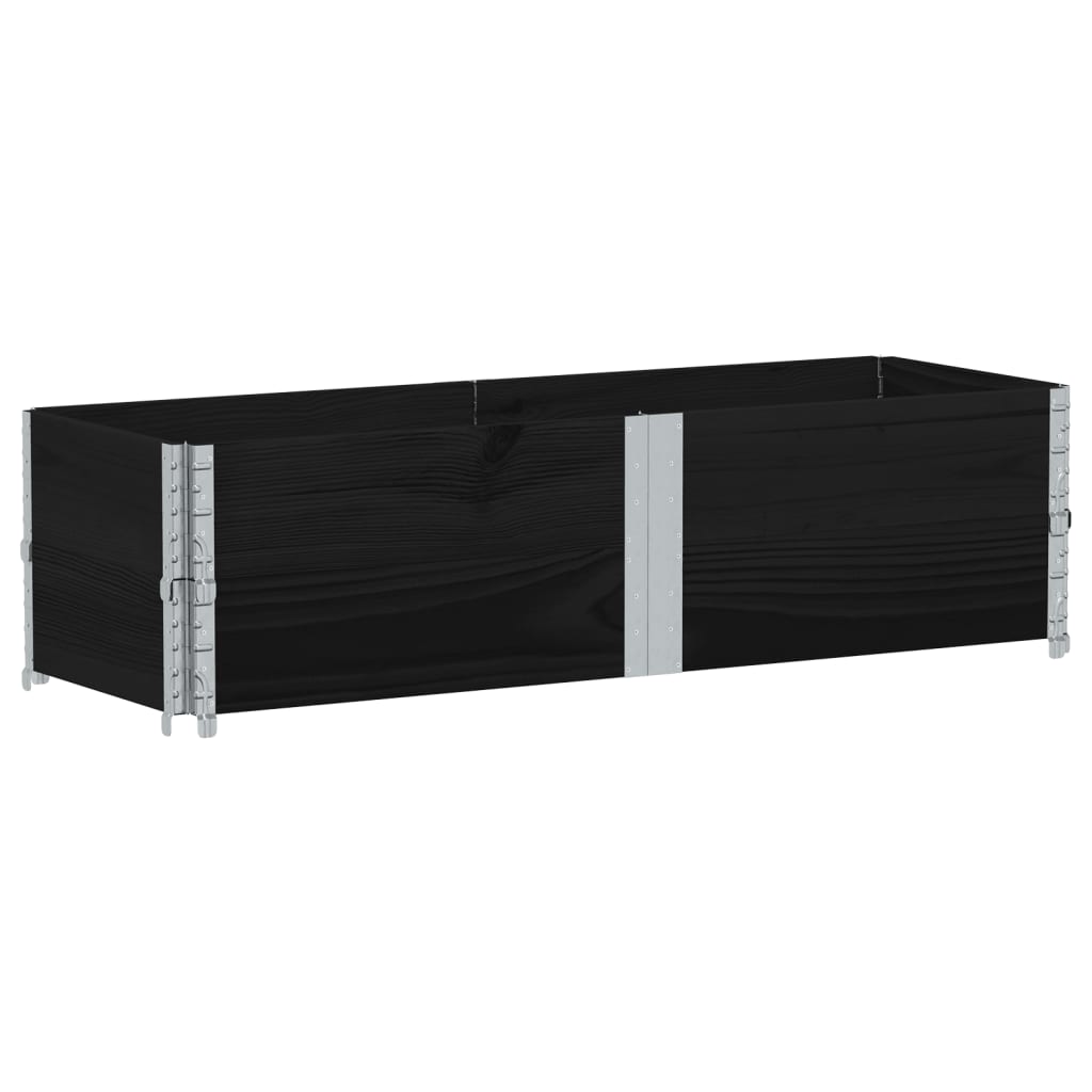 Vidaxx Pflanzgefäß 150x50 cm massives Kiefernholz schwarz