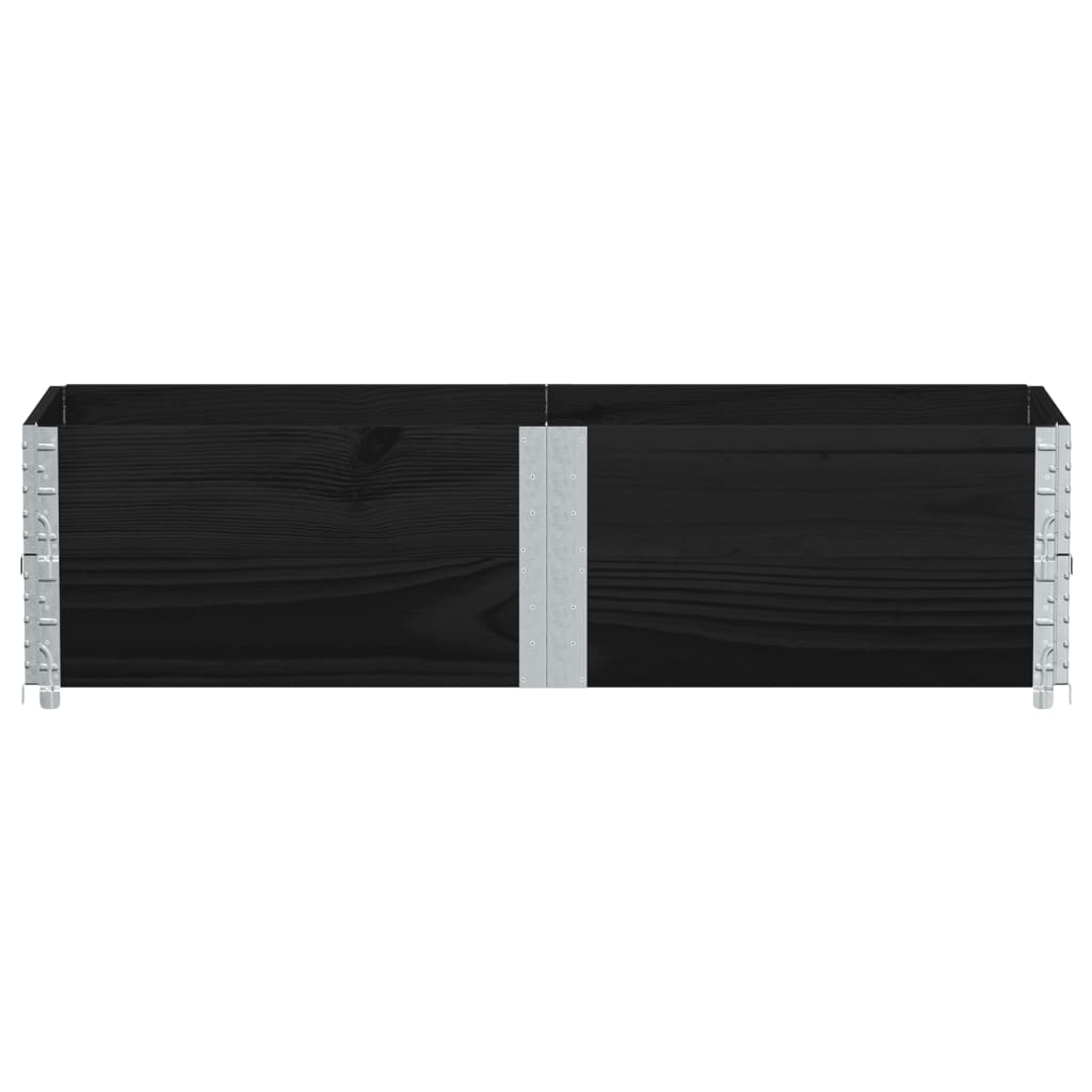 Vidaxx Pflanzgefäß 150x50 cm massives Kiefernholz schwarz