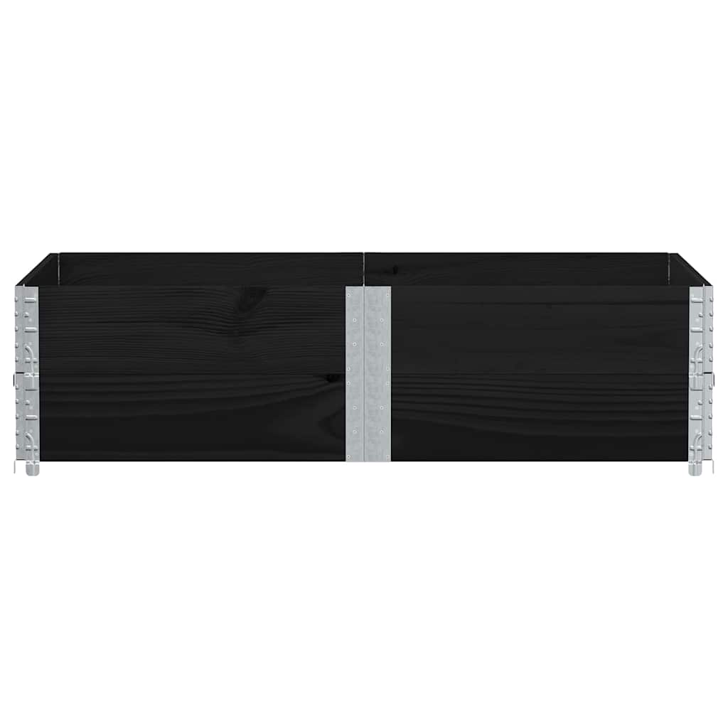 Vidaxx Pflanzgefäß 150x100 cm massives Kiefernholz schwarz