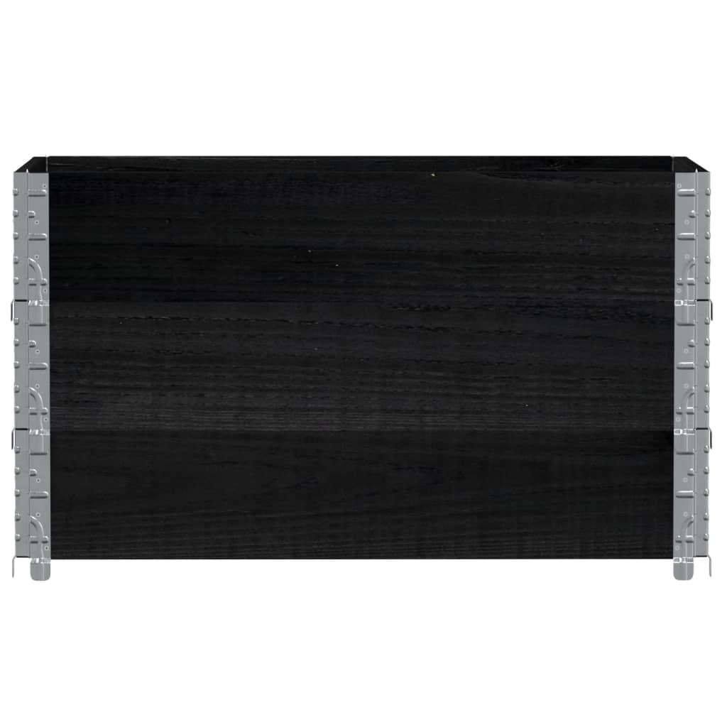 VidaXL Pflanzgefäß 100x50 cm massives Kiefernholz schwarz