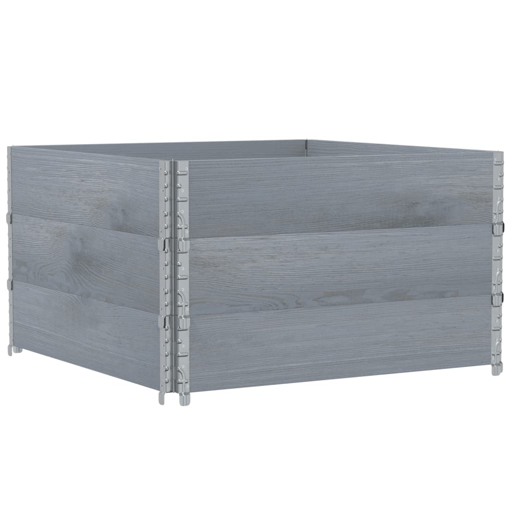 VidaXL Pflanzgefäß 100x100 cm massives Kiefernholz grau
