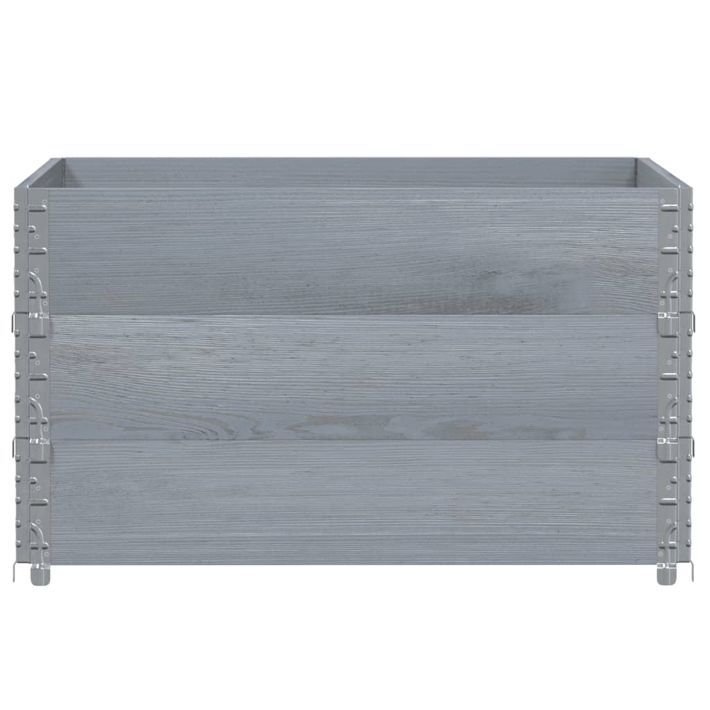 VidaXL Pflanzgefäß 100x100 cm massives Kiefernholz grau