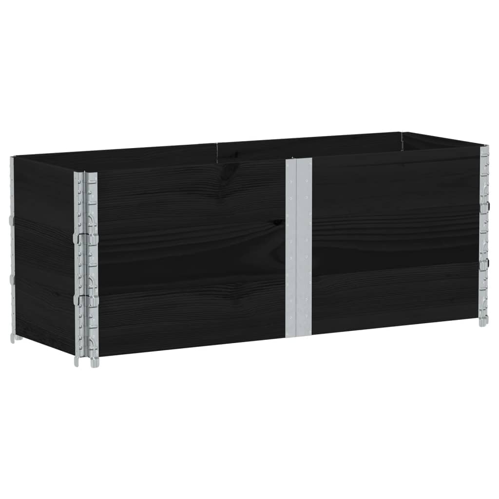 VidaXL Pflanzgefäß 150x50 cm massives Kiefernholz schwarz
