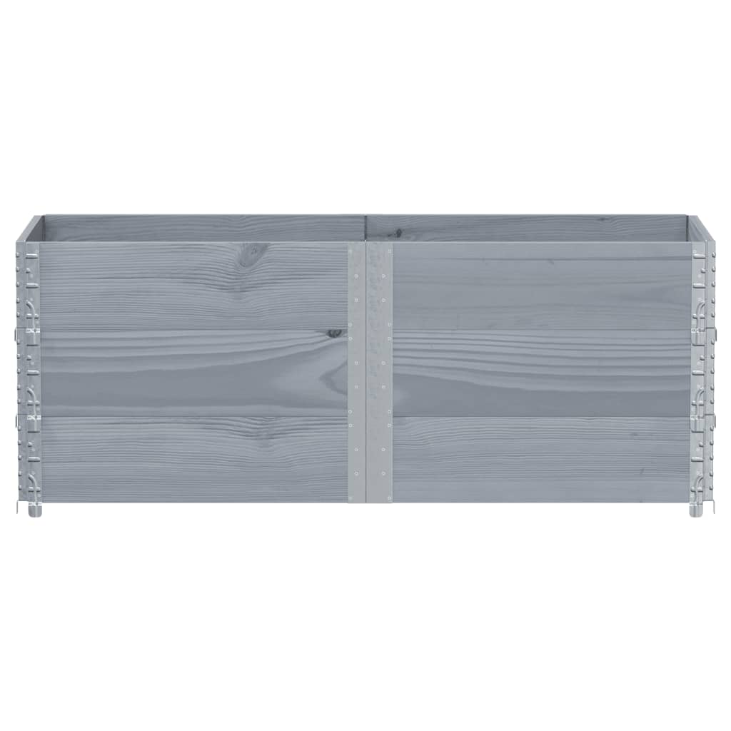 VidaXL Pflanzgefäß 150x50 cm massives Kiefernholz grau