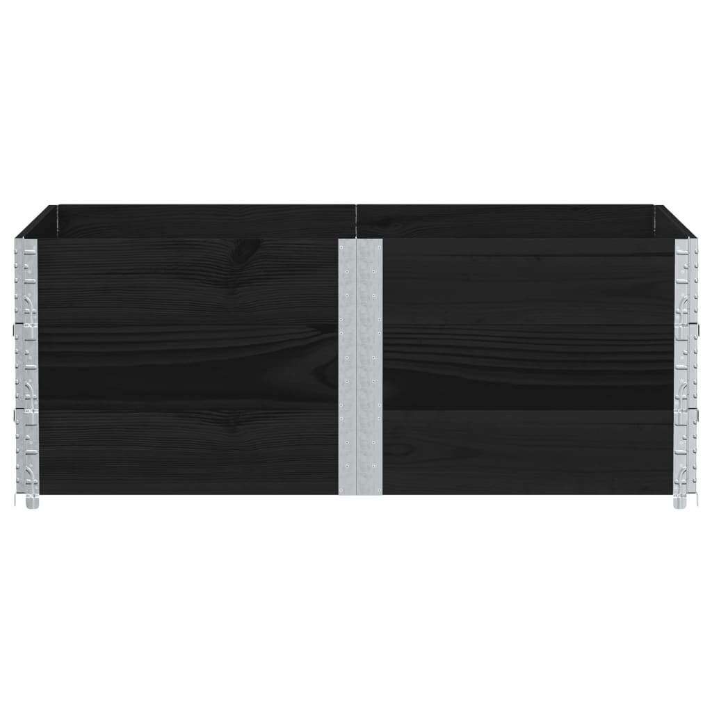 VidaXL Pflanzgefäß 150x100 cm massives Kiefernholz schwarz