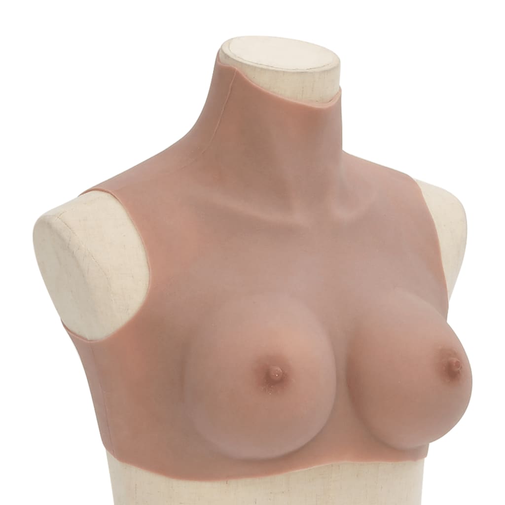 VidaXL Brustprothese C-Cup Silikon braun