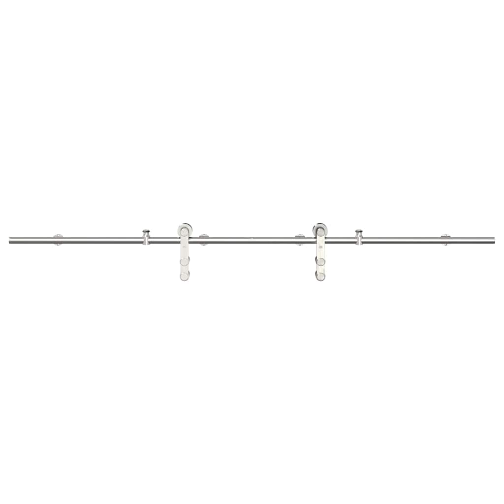 Vidaxx Schiebetürteile-Set 200 cm Edelstahl silberfarben