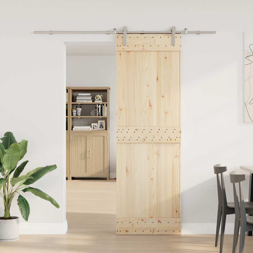 Vidaxx Schiebetürteile-Set 200 cm Edelstahl silberfarben