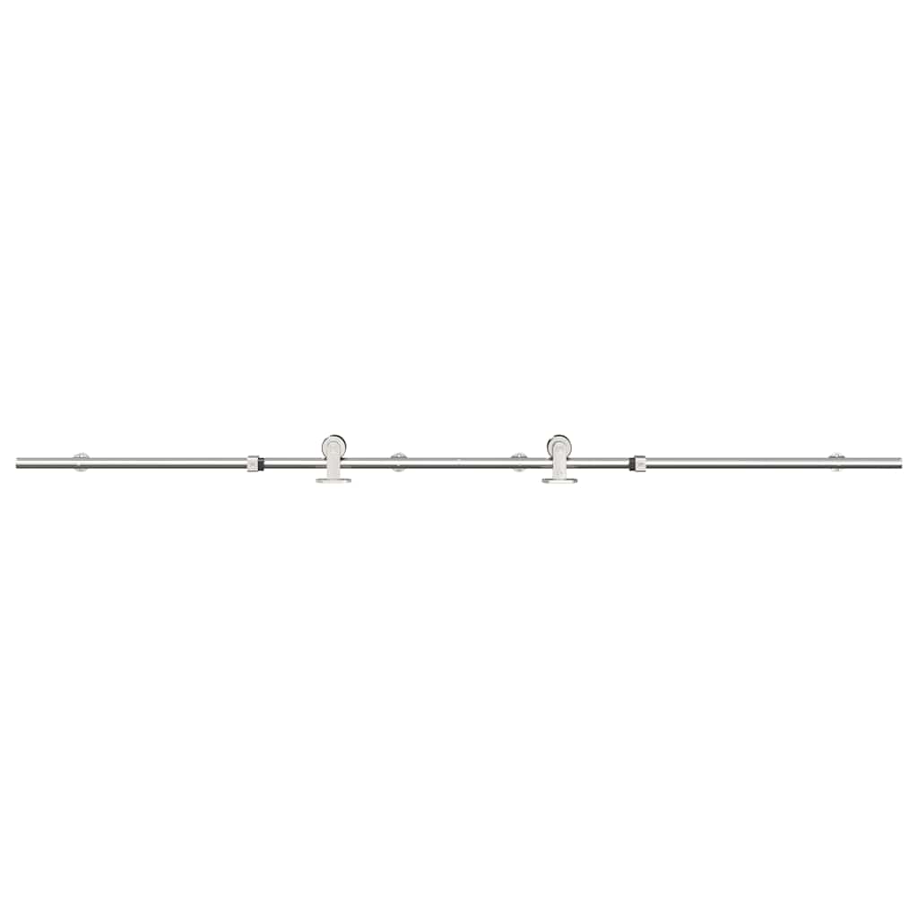 Vidaxx Schiebetürteile-Set 200 cm Edelstahl silberfarben