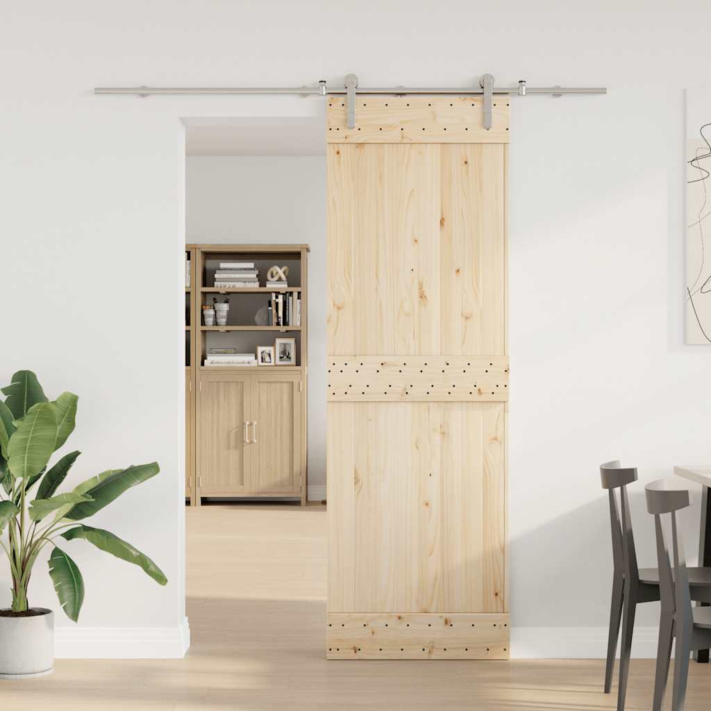 Vidaxx Schiebetürteile-Set 183 cm Edelstahl silberfarben