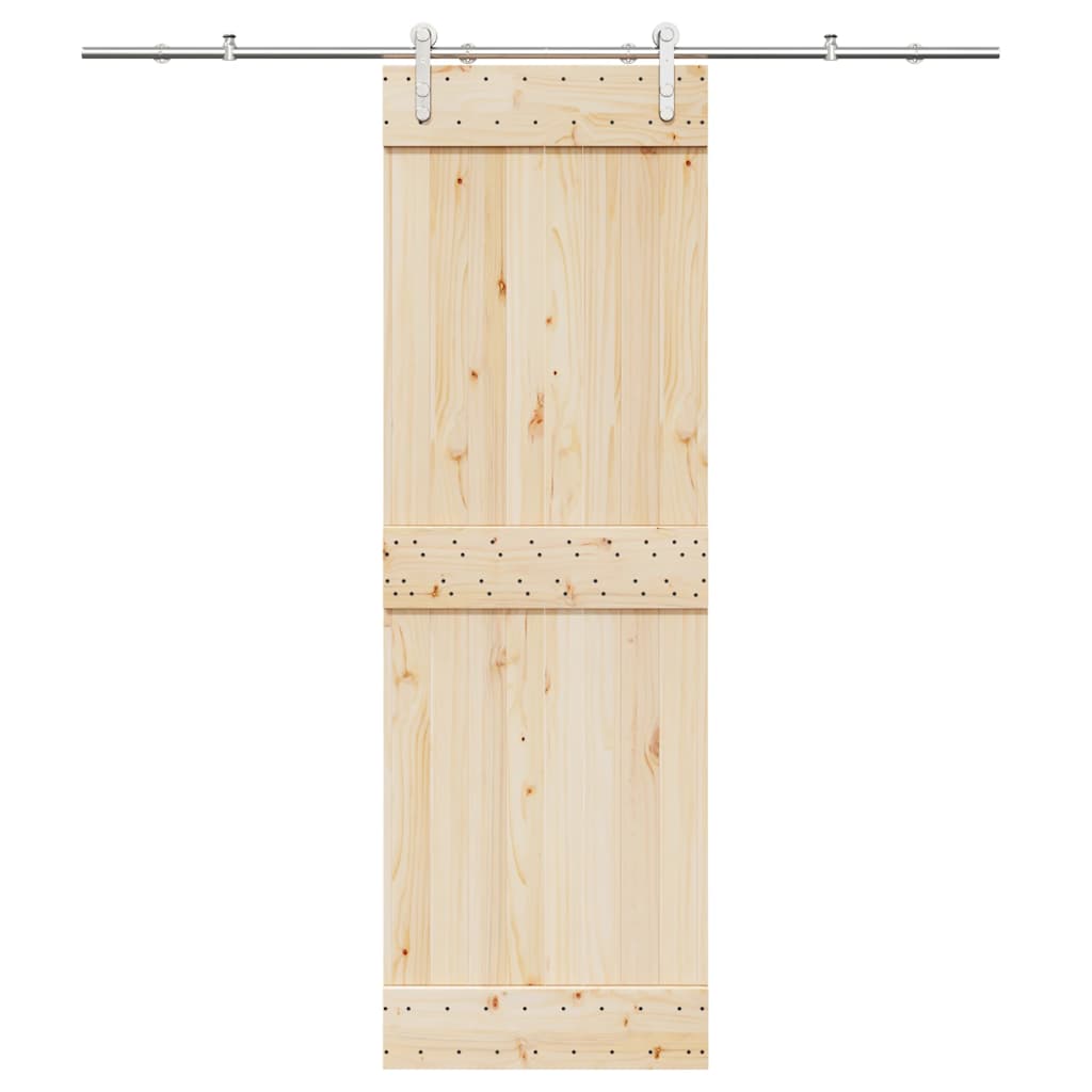 Vidaxx Schiebetürteile-Set 200 cm Edelstahl silberfarben