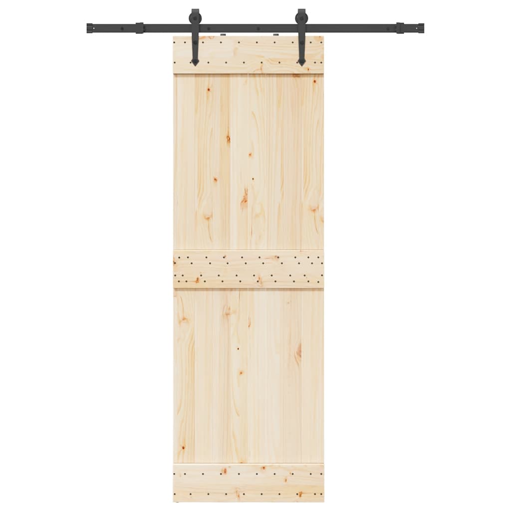 Vidaxxl Box mit Teilen für Schiebetür 152,5 cm Stahl schwarz