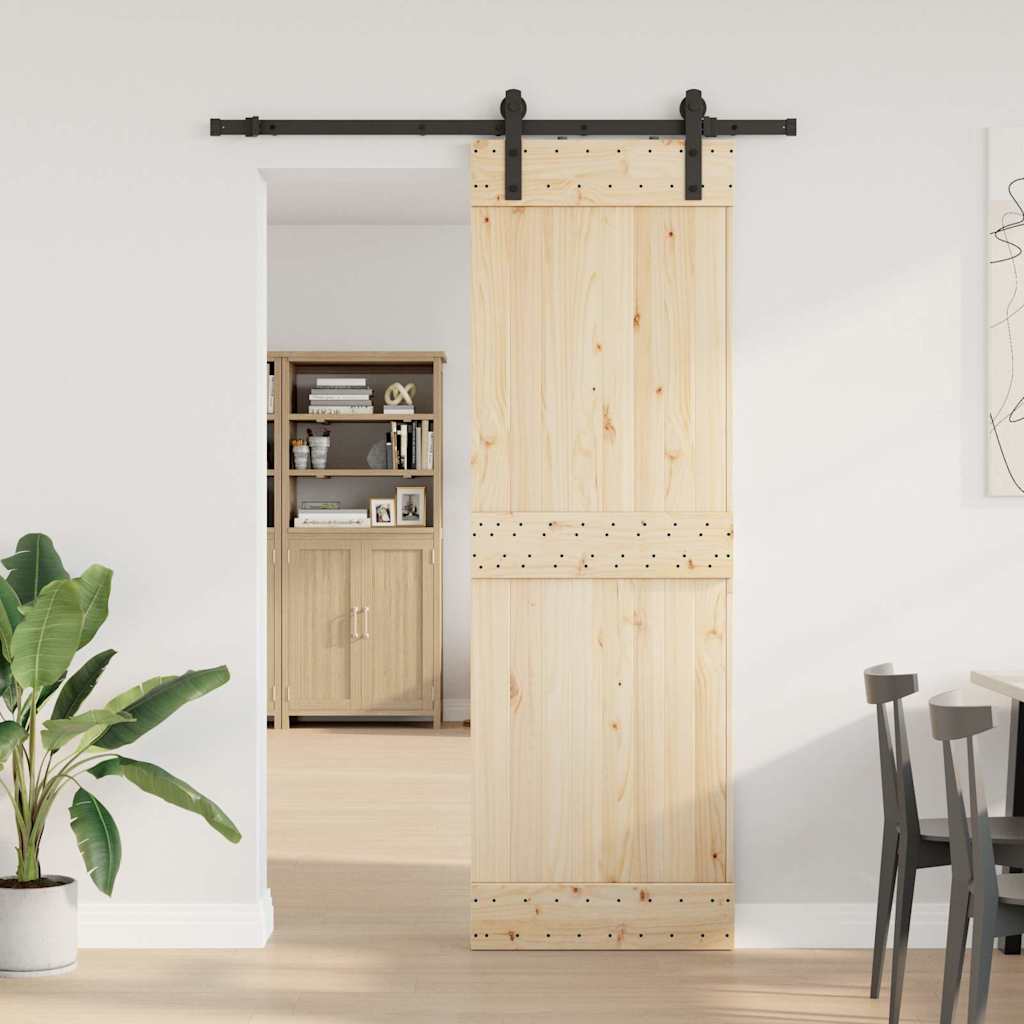 Vidaxxl Box mit Teilen für Schiebetür 152 cm Stahl schwarz
