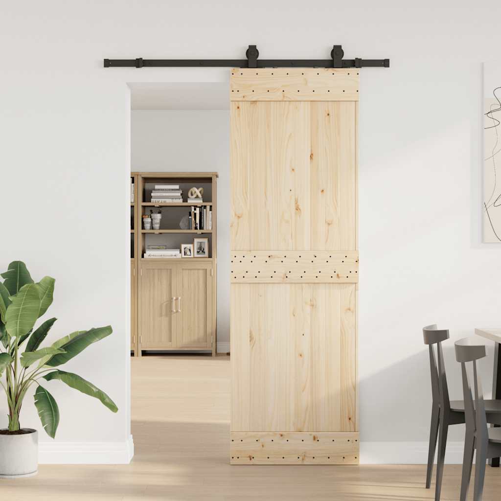 Vidaxxl Box mit Teilen für Schiebetür 152,5 cm Stahl schwarz