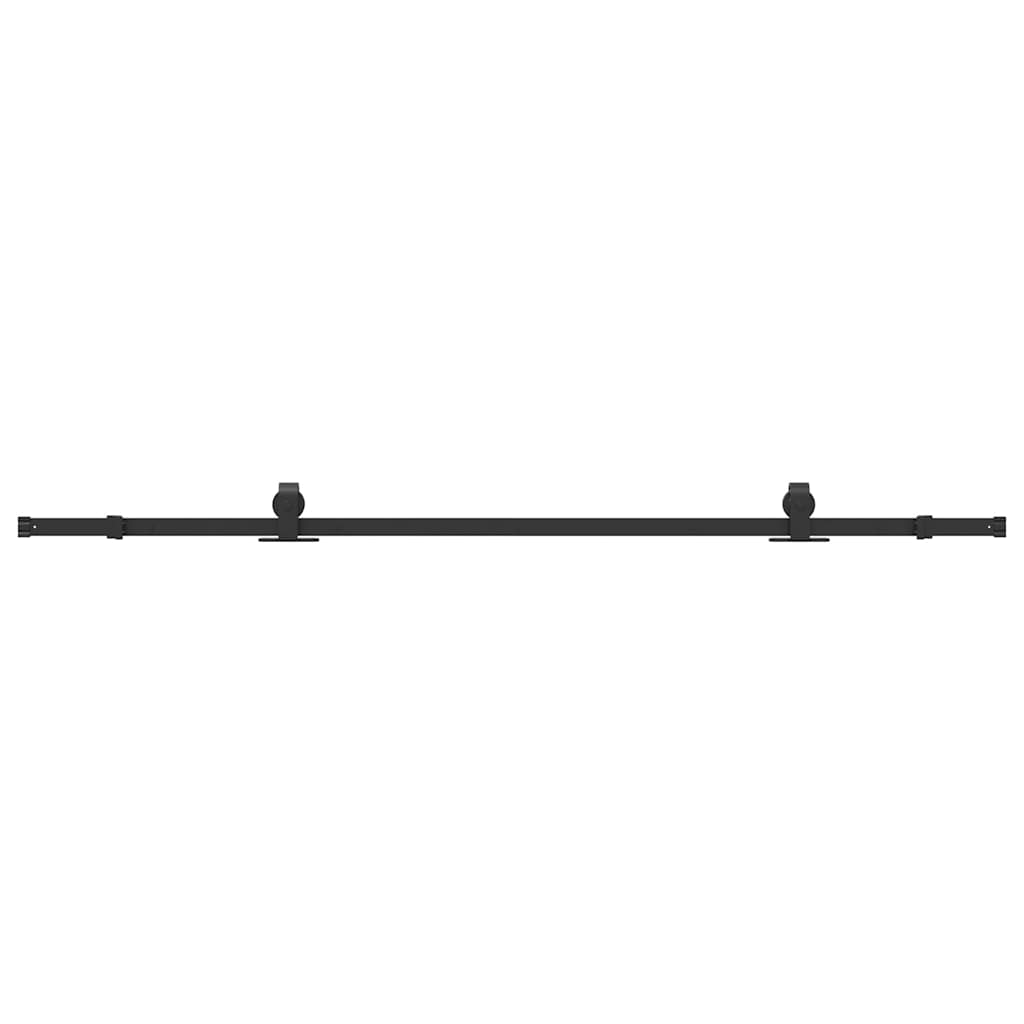 Vidaxxl Box mit Teilen für Schiebetür 213 cm Stahl schwarz