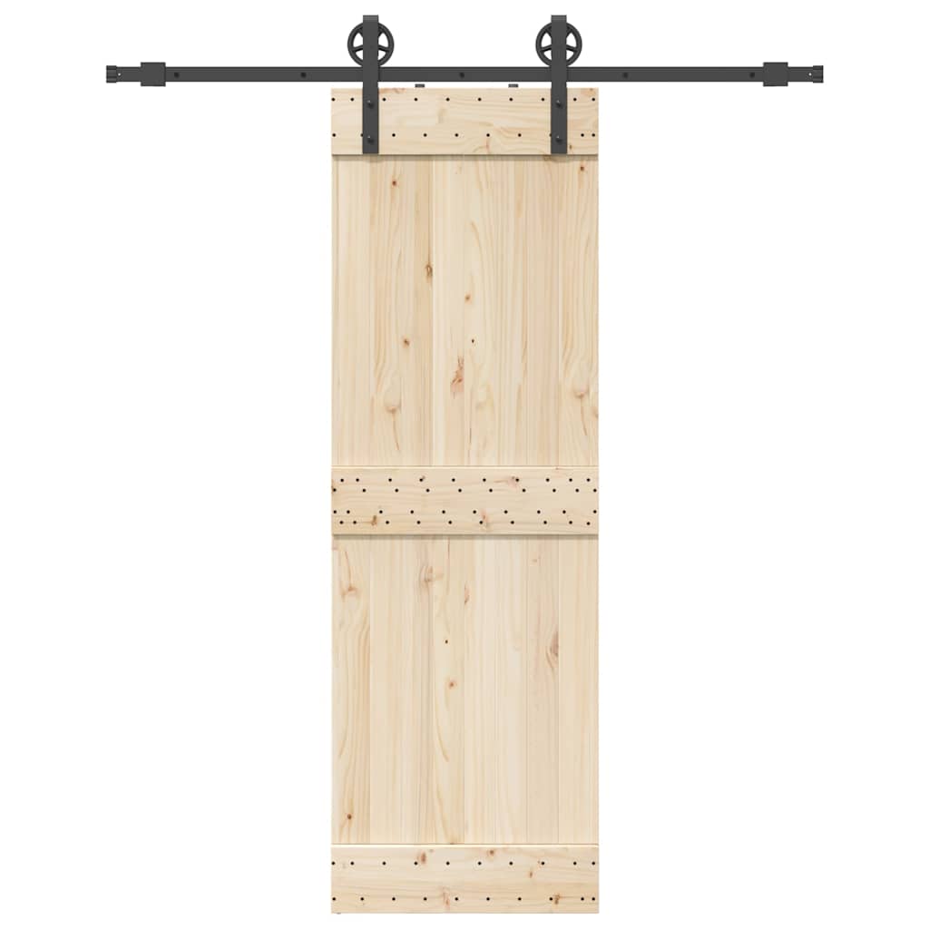 Vidaxxl Box mit Teilen für Schiebetür 183 cm Stahl schwarz