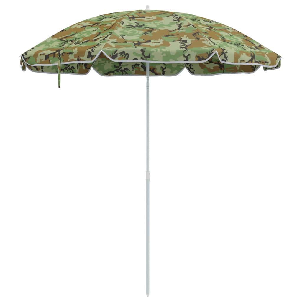 Vidaxx Strandschirm, Tarnfarben, 206 x 206 x 212 cm, Polyester und Metall
