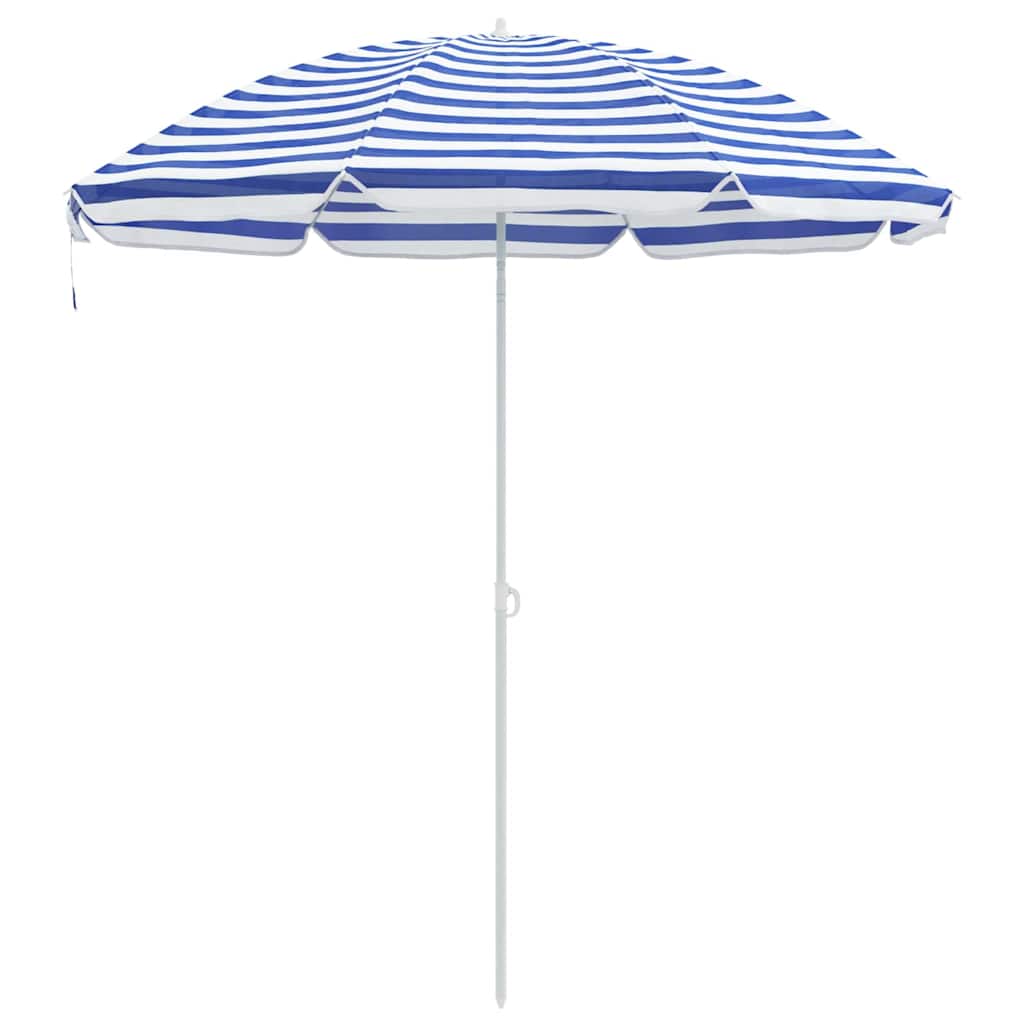 VidaXL Strandschirm Blau und Weiß 263 x 263 x 272 cm