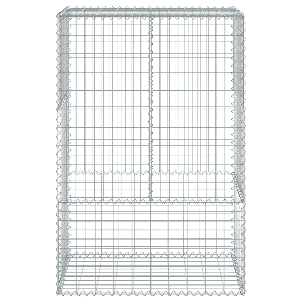VidaXL Gabione 100x50x150 cm verzinktes Eisen silberfarben