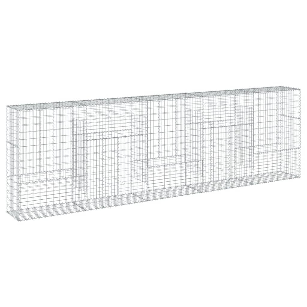 VidaXL Gabione 500x50x150 cm verzinktes Eisen silberfarben