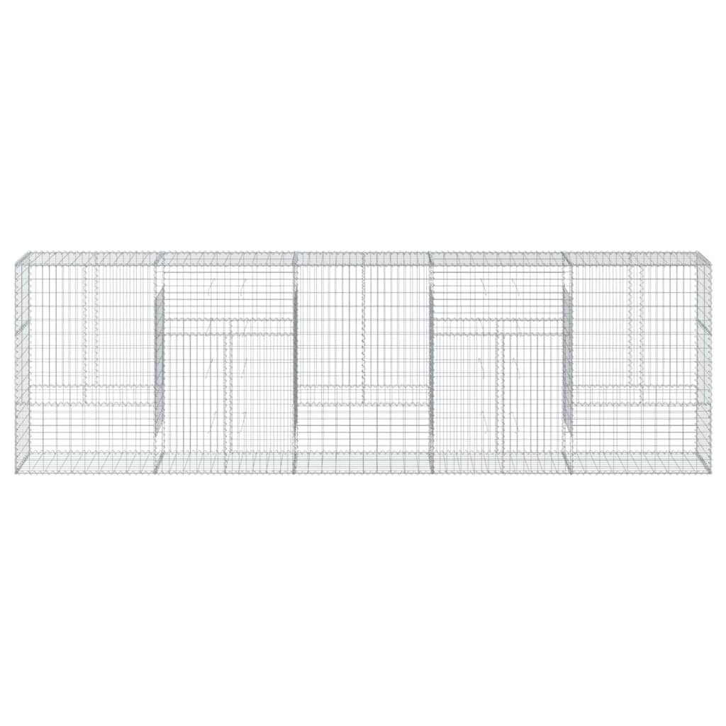VidaXL Gabione 500x50x150 cm verzinktes Eisen silberfarben