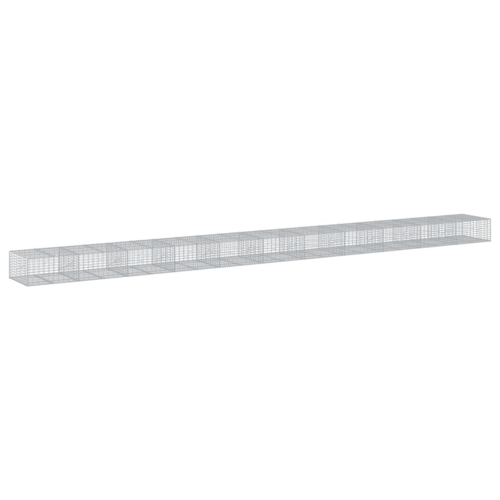 VidaXL Gabione 1100x100x50 cm verzinktes Eisen silberfarben