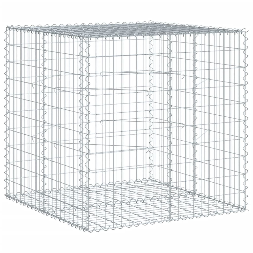 Vidaxx Gabione 100x100x100 cm verzinktes Eisen silberfarben