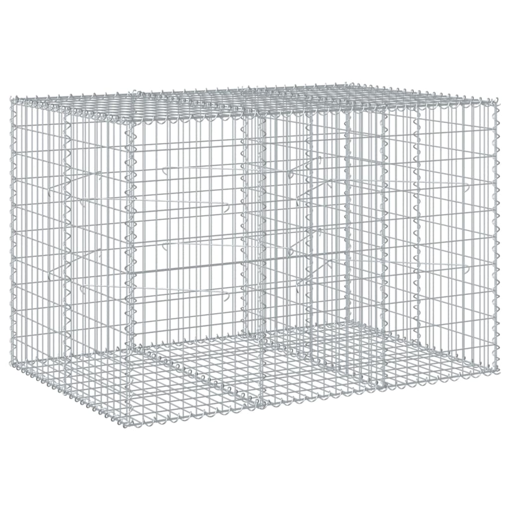 Vidaxx Gabione 150x100x100 cm verzinktes Eisen silberfarben