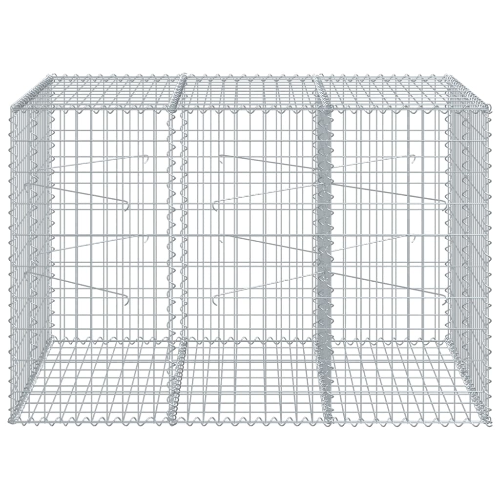 Vidaxx Gabione 150x100x100 cm verzinktes Eisen silberfarben