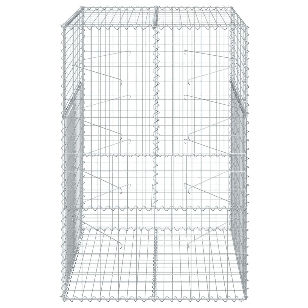 Vidaxx Gabione 100x100x150 cm verzinktes Eisen silberfarben