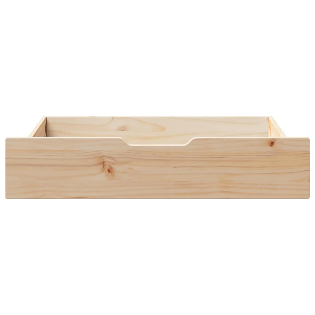 Vidaxx Bettschubladen 2 Stk. mit Rollen 85x55x17 cm massives Kiefernholz
