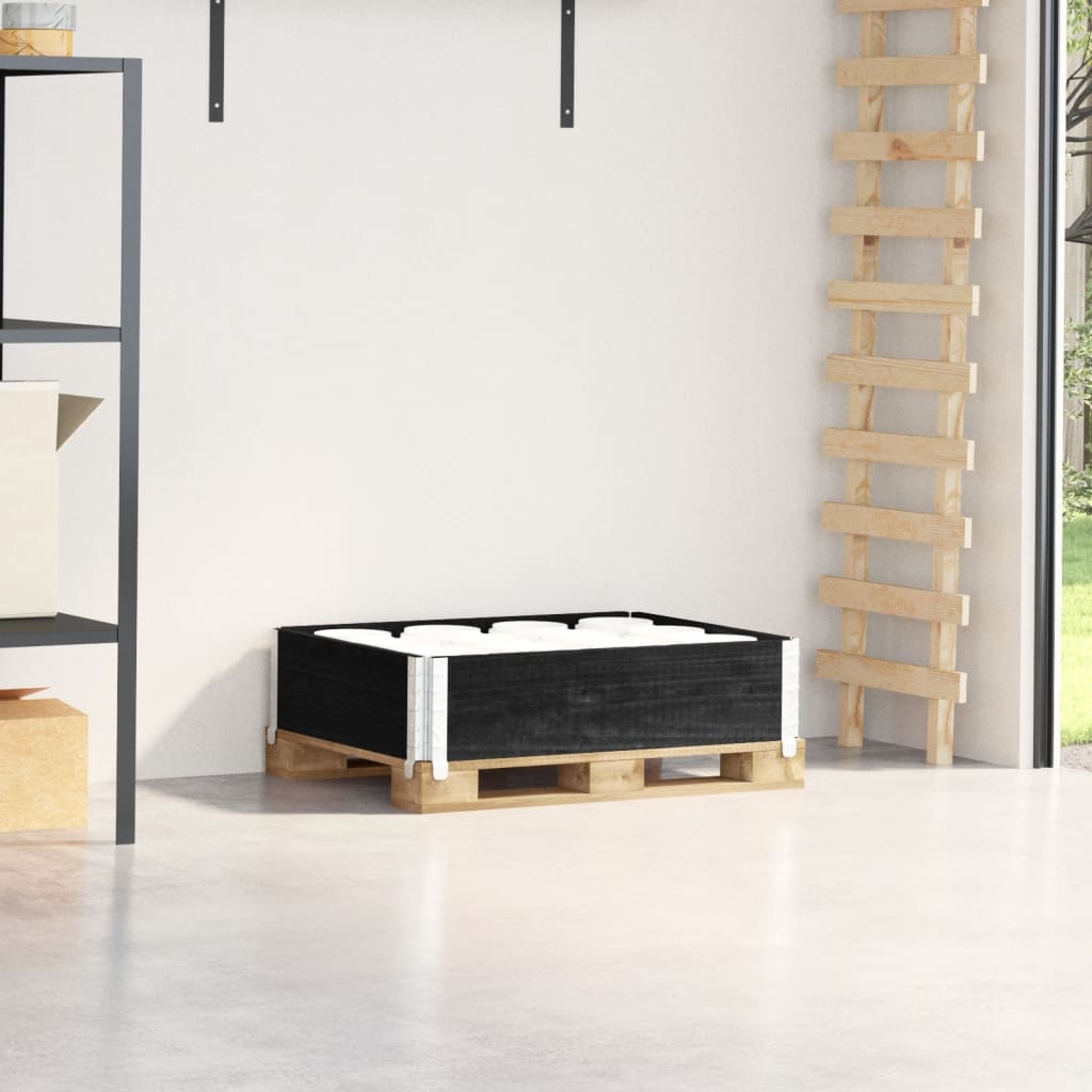 Vidaxx Palettenoberkante 80x60 cm massives Kiefernholz schwarz