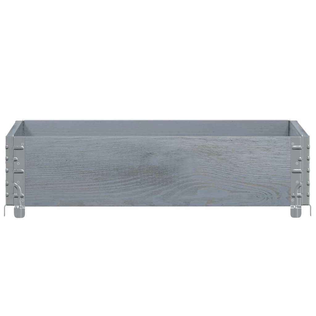 Vidaxx Palettenoberkante 80x60 cm massives Kiefernholz grau