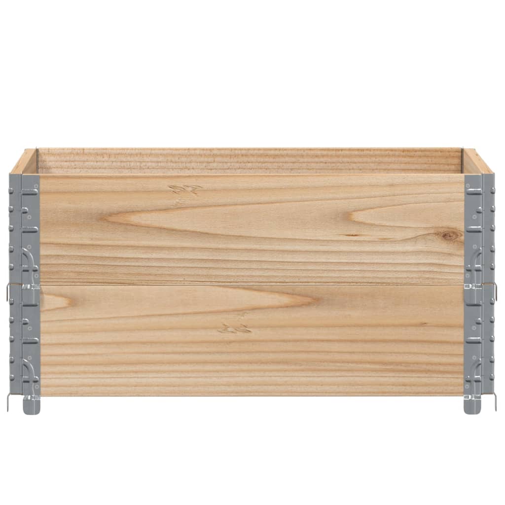 Vidaxx Palettenverlängerungen 2 Stück 80x60 cm massives Kiefernholz