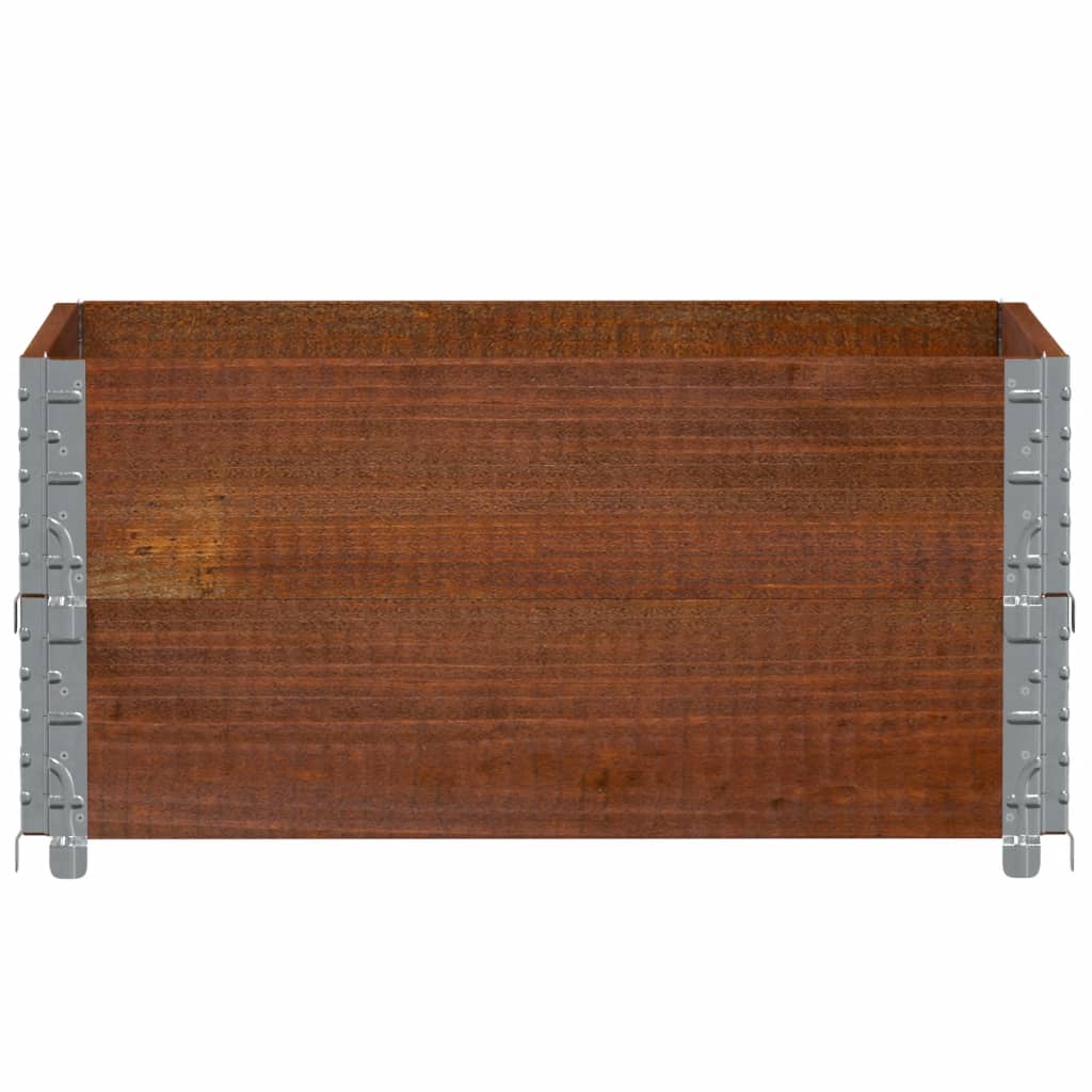 Vidaxx Palettenaufsatzrahmen 2 Stk. 80x60 cm massives Kiefernholz braun