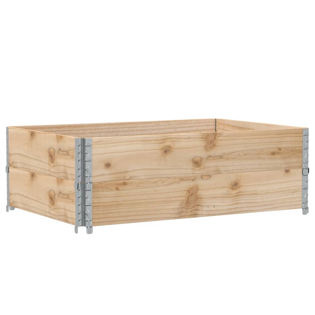 Vidaxx Palettenaufsatzrahmen 2 Stück 120x80 cm massives Kiefernholz