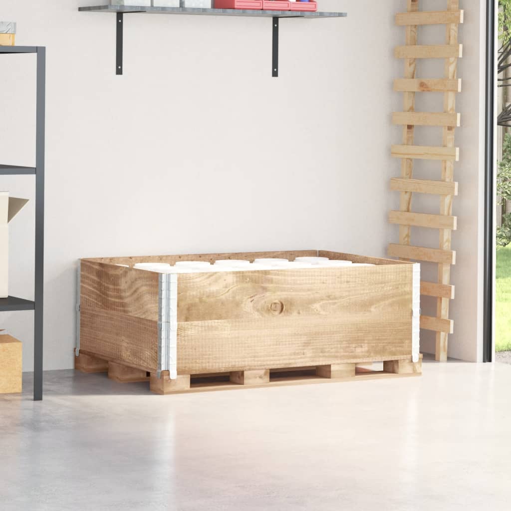 Vidaxx Palettenaufsatzrahmen 2 Stück 120x80 cm massives Kiefernholz