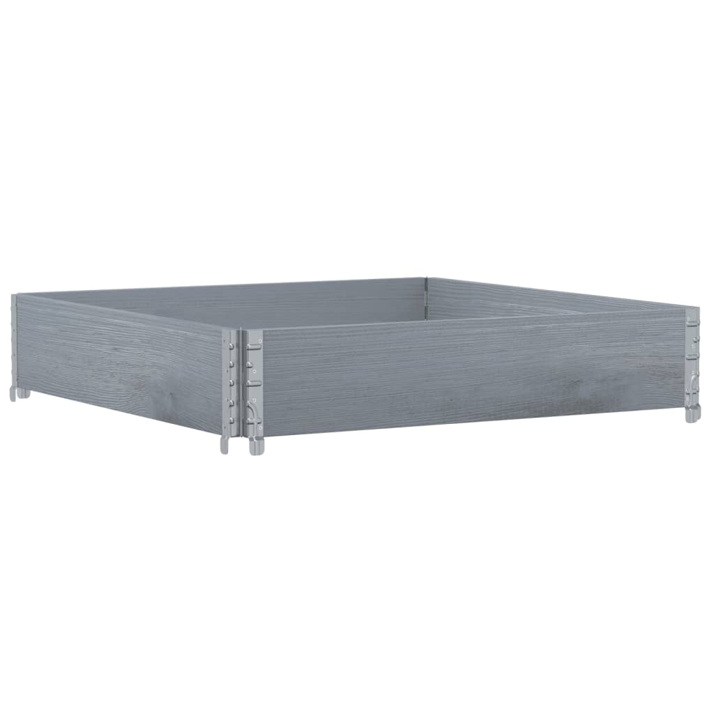 Vidaxx Palettenoberkante 100x100 cm massives Kiefernholz grau