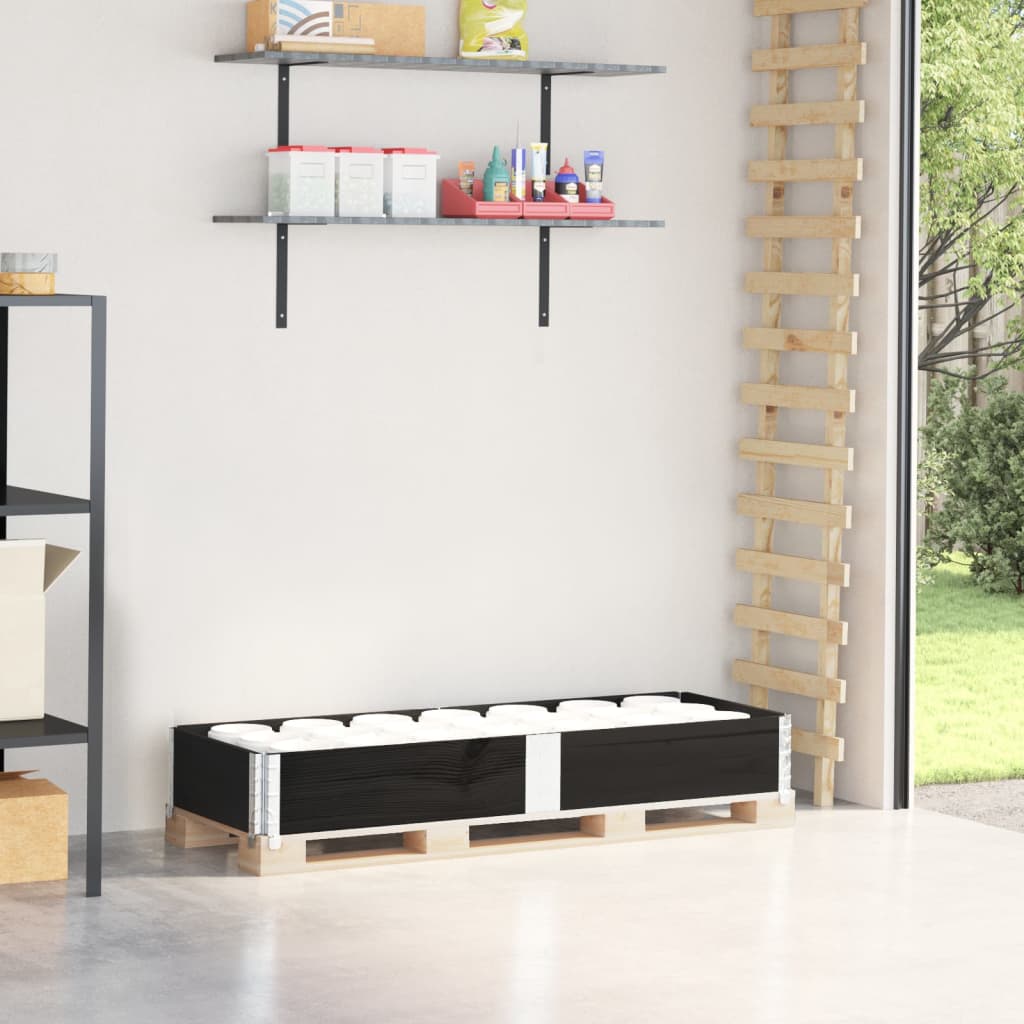 Vidaxx Palettenoberkante 150x50 cm massives Kiefernholz schwarz