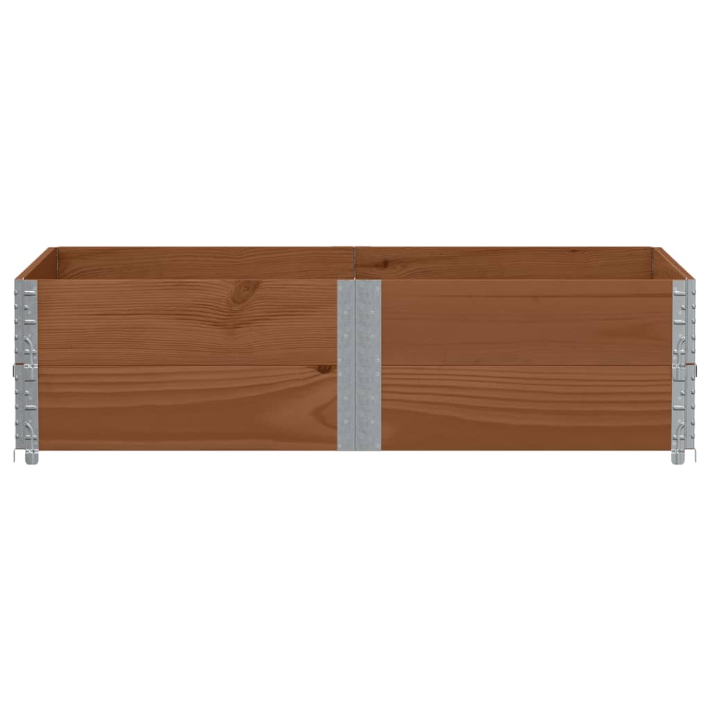 Vidaxx Palettenverlängerungen 2 Stk. 150x100 cm massives Kiefernholz braun