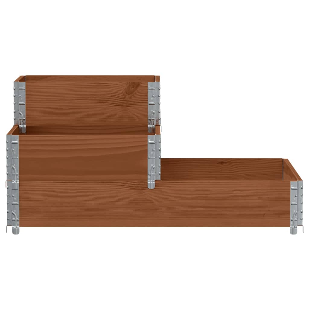 Vidaxx erhöhter Pflanzkübel 3-lagig 120x80 cm massives Kiefernholz braun