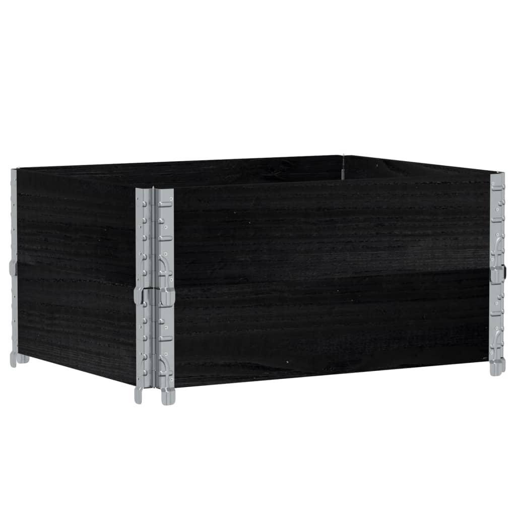 Vidaxx Pflanzgefäß 80x60 cm massives Kiefernholz schwarz