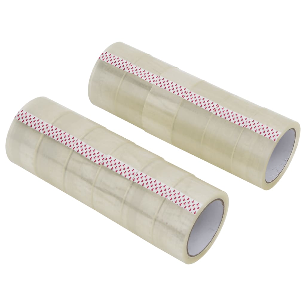 VidaXL Verpackungsbänder 12 Stück 48 mm x 66 m transparent