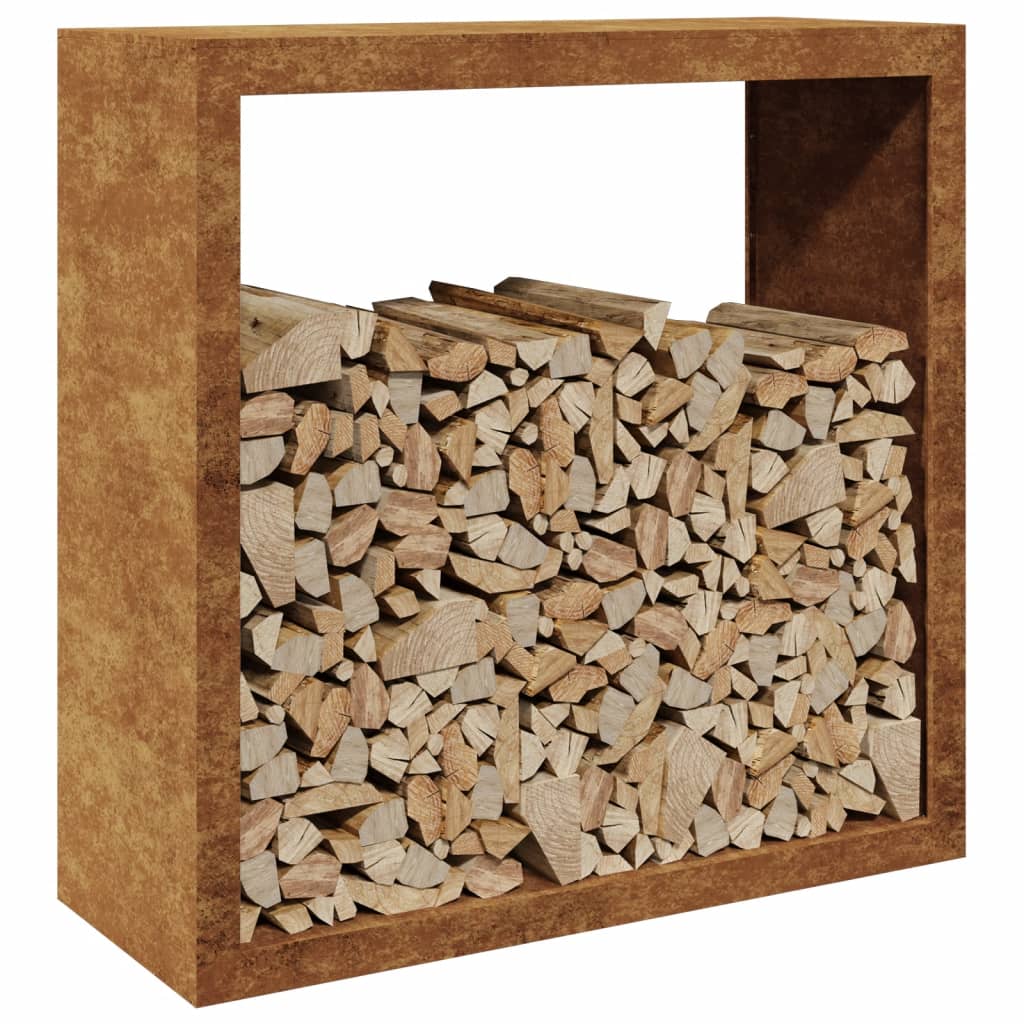 Vidaxx Kaminholzregal 100x40x100 cm wetterfester Stahl