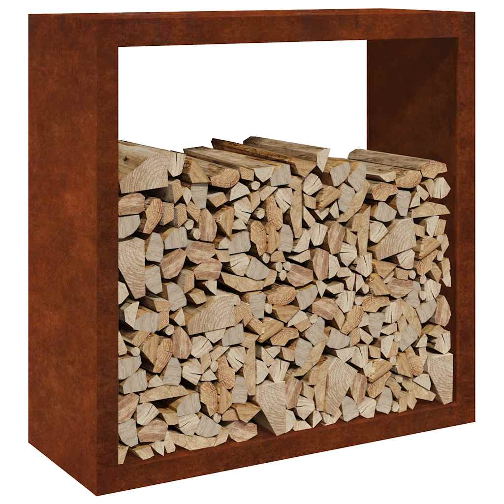 Vidaxx Kaminholzregal 100x40x100 cm wetterfester Stahl