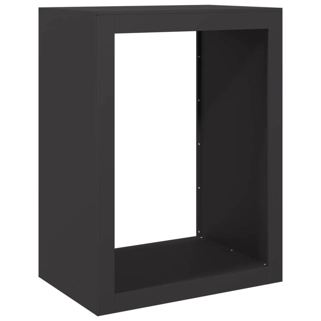 Vidaxx Kaminholzregal 60x40x80 cm Stahl schwarz