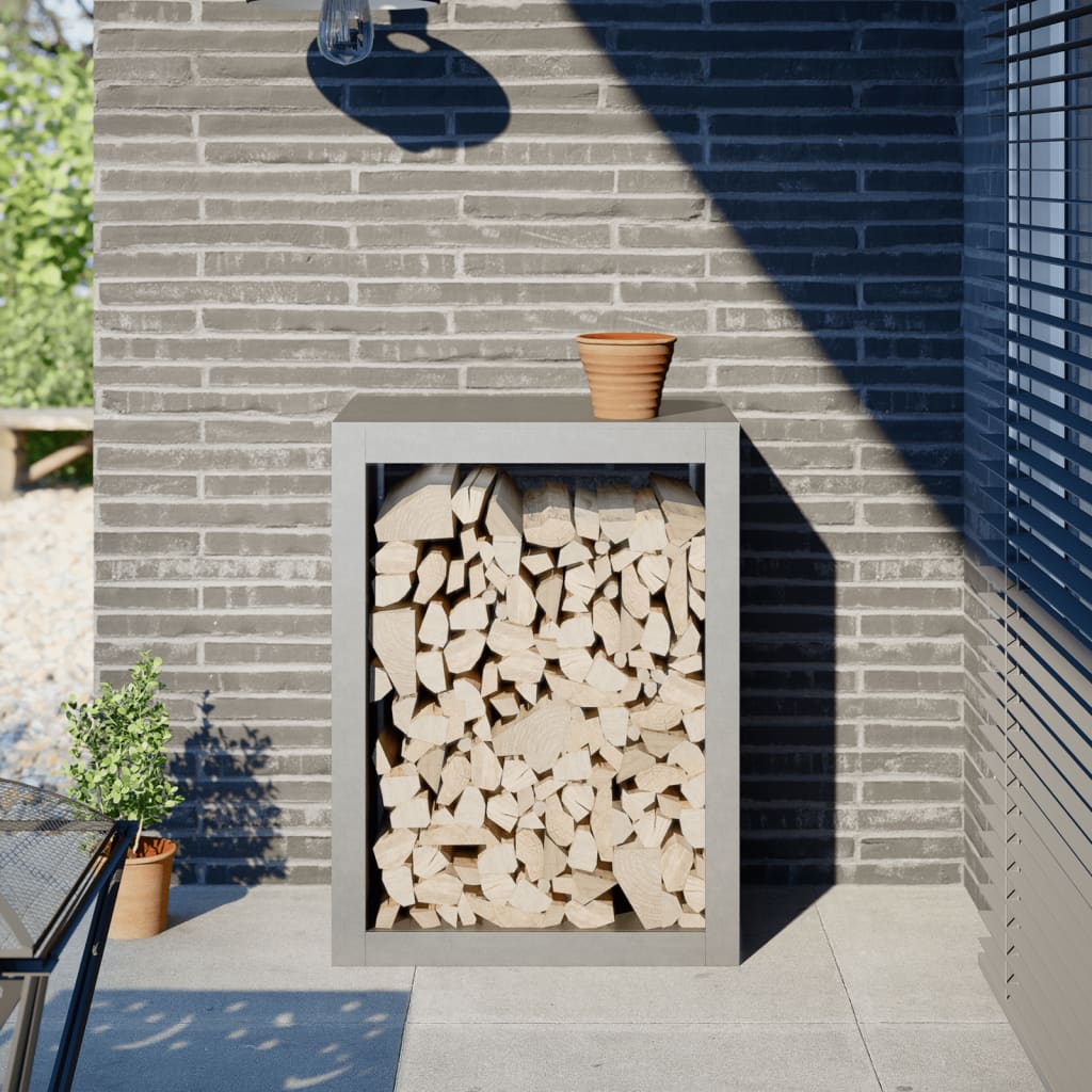 Vidaxx Kaminholzregal 60x40x80 cm Edelstahl