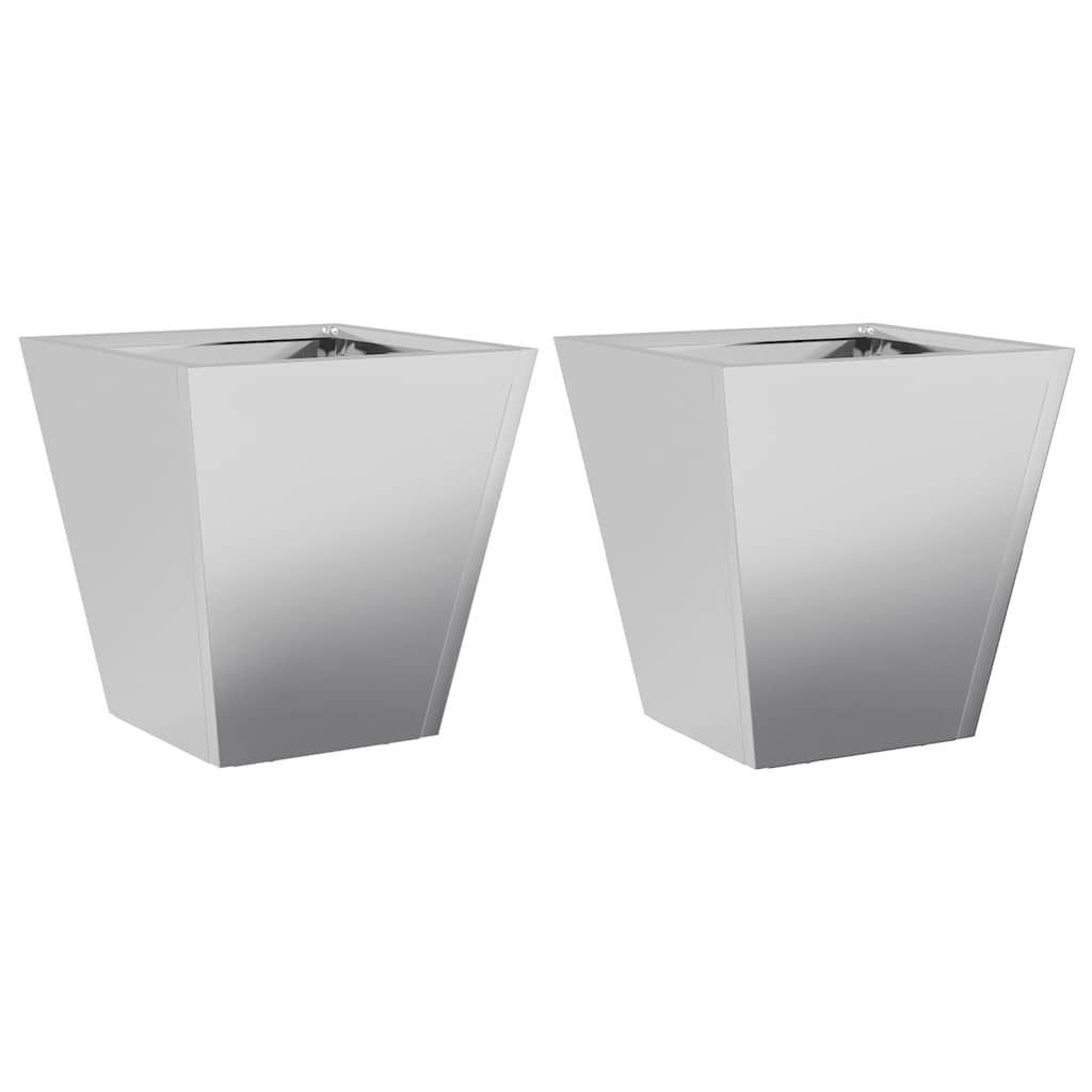 Vidaxx Pflanzgefäße 2 Stück 30x30x30 cm verzinkter Stahl